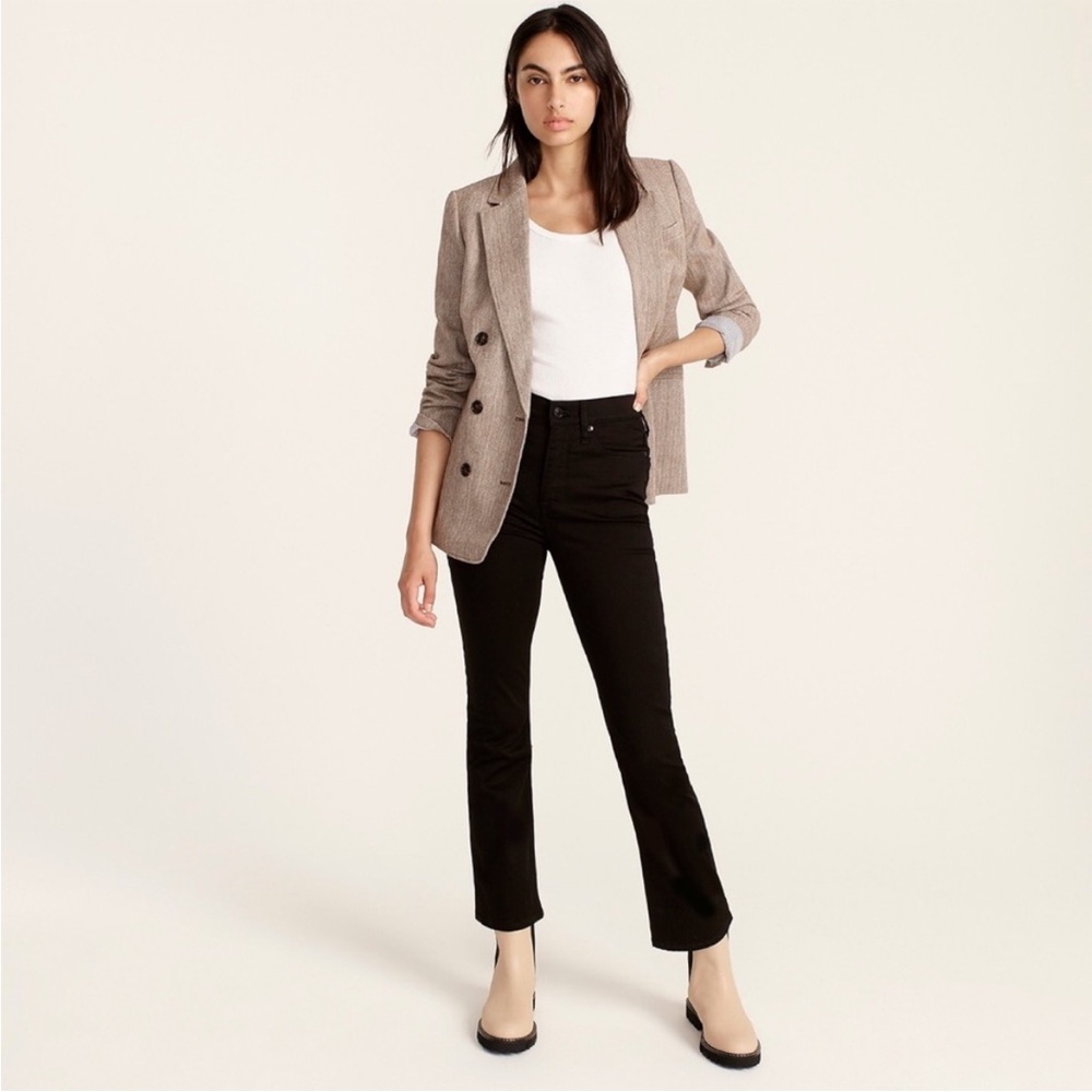 J. Crew Billie 9" demi-boot crop jean in stay black wash
